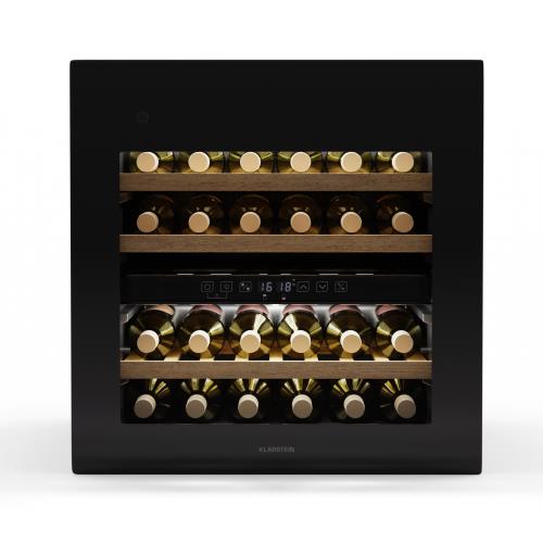 Klarstein Lodówka na wino Rhone 36 Duo, 36 butelek, sterowanie LED, push-to-open, cicha