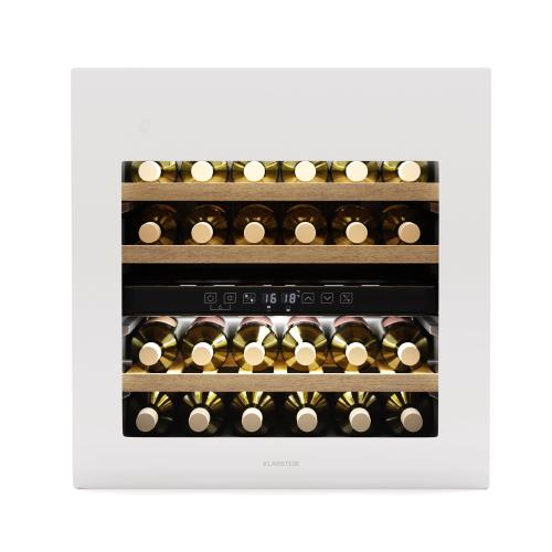 Klarstein Lodówka na wino Rhone 36 Duo, 36 butelek, sterowanie LED, push-to-open, cicha