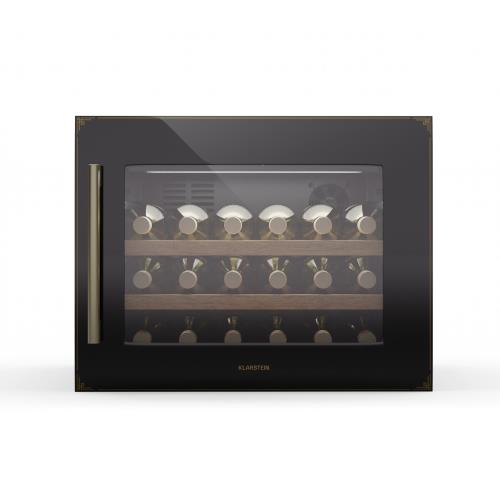 Klarstein Chłodziarka do wina Vinsider Victoria 28, 28 butelek, dotykowa, ochrona UV, LED, cicha, 2 półki