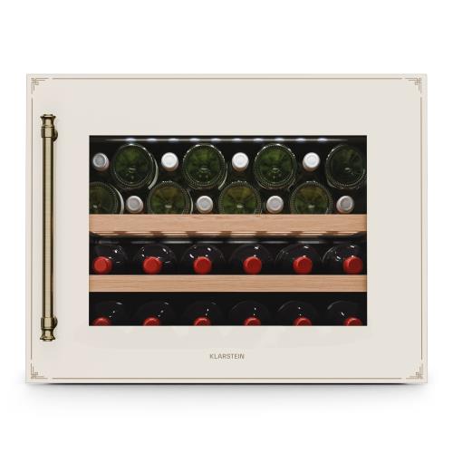 Klarstein Chłodziarka do wina Vinsider Victoria 28, 28 butelek, dotykowa, ochrona UV, LED, cicha, 2 półki