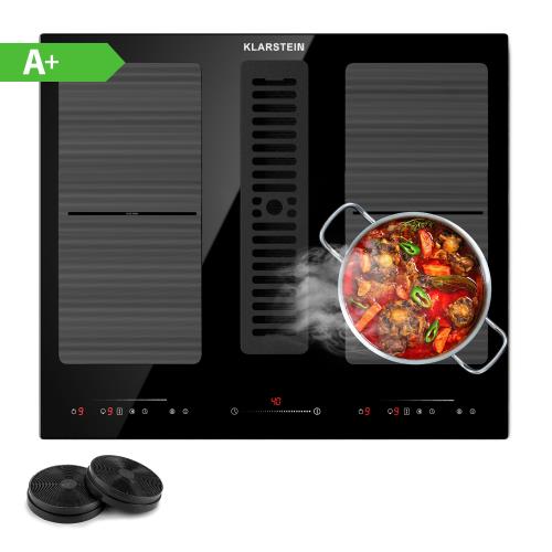 Klarstein Full House 60 system down air kuchenka indukcyjnA okap wyciągowy 329 m³/h EEC A