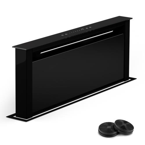 Klarstein Royal Flush Eco 75, okap wyciągowy, 75 cm, 650 m³/h, klasa efektywności energetycznej A++, filtry z węglem aktywnym