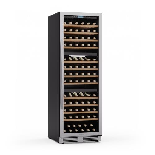 Klarstein Lodówka na wino Vinovilla Trio, 143 butelki, 3 strefy, 38 dB, 12 półek, kompresor, 413 litrów