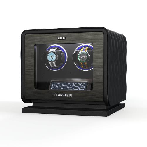 Klarstein Rotomat do zegarków LuminousTime | 2 zegarki | wiele ustawień | dioda LED | 10dB