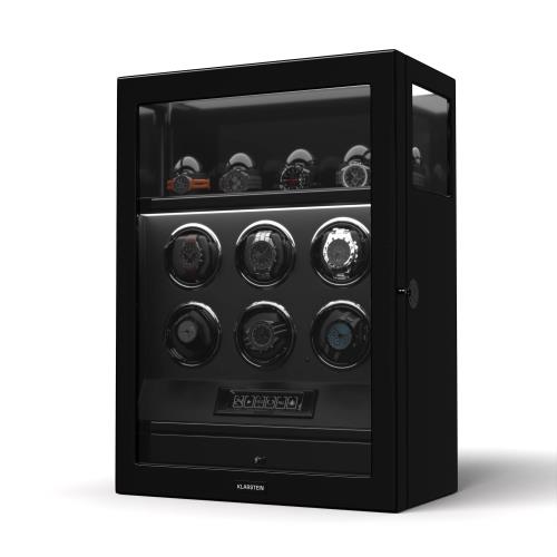 Klarstein SecureTouch rotomat, 4+6 zegarków, silnik Mabuchi, lakier fortepianowy, 41 trybów, blokada, diody LED