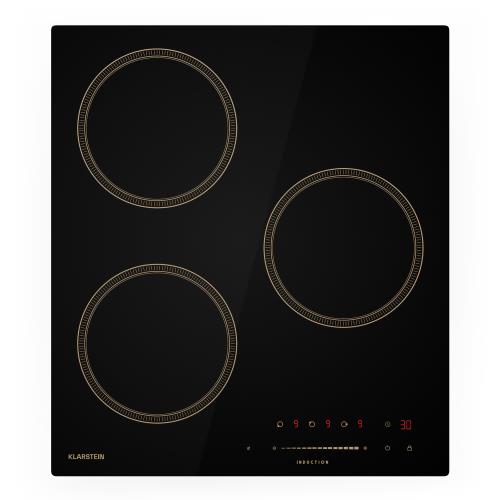 Klarstein Płyta indukcyjna Victoria, 45 cm, 6600 W, 3 pola grzejne, sterowanie suwakowe, booster