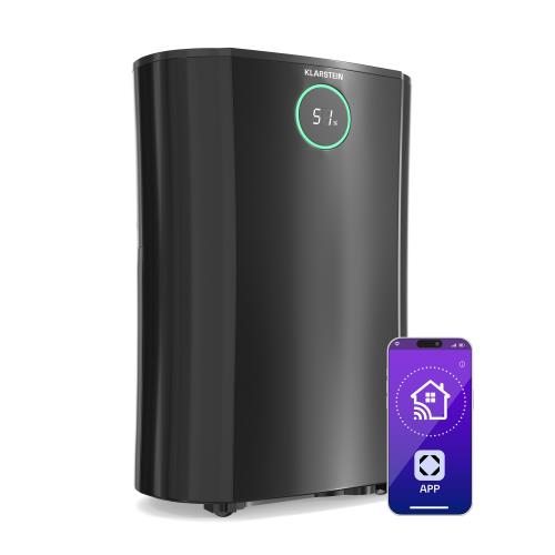 Klarstein DryFy ProConnect 16L osuszacz powietrza, 16 l/doba, 18 m², Wi-Fi, aplikacja, wskaźnik LED, dobowy programator czasowy