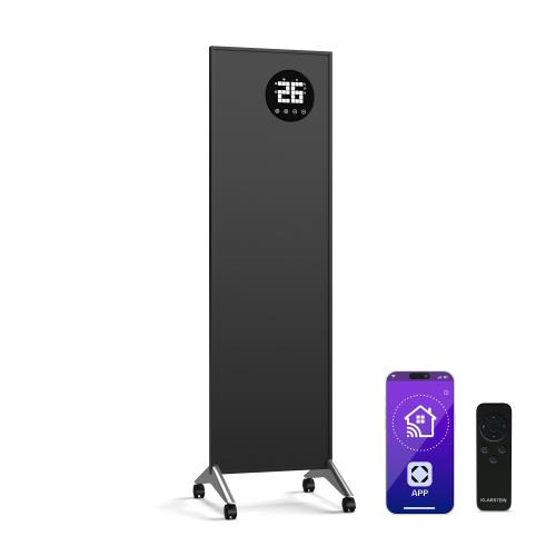 Klarstein Wonderwall Smart Bornholm panel grzewczy na podczerwień, 400 W, inteligentne sterowanie, montaż na ścianie, wyświetlacz LED