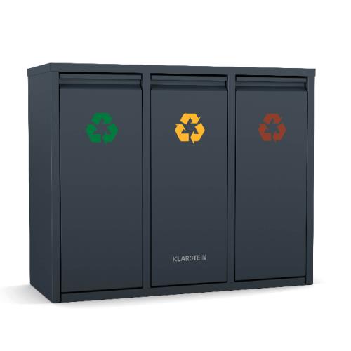 Klarstein Ordnungshüter 3 kosz na śmieci, 45 l, 3 pojemniki, bezzapachowy