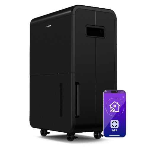 Klarstein DryFy Connect 70 osuszacz powietrza, 70 l/24 h, do 90 m², sterowanie za pomocą aplikacji, mobilny, zbiornik na wodę 8 l