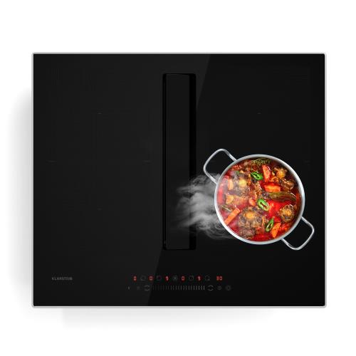 Klarstein Chef-Fusion Prime Down Air System, 2 w 1, płyta indukcyjna + okap, wydajna