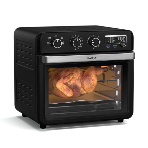 Klarstein Air Glaze frytownica na gorące powietrze, 2000 W, 34 litry, okienko panoramiczne, z zestawem akcesoriów