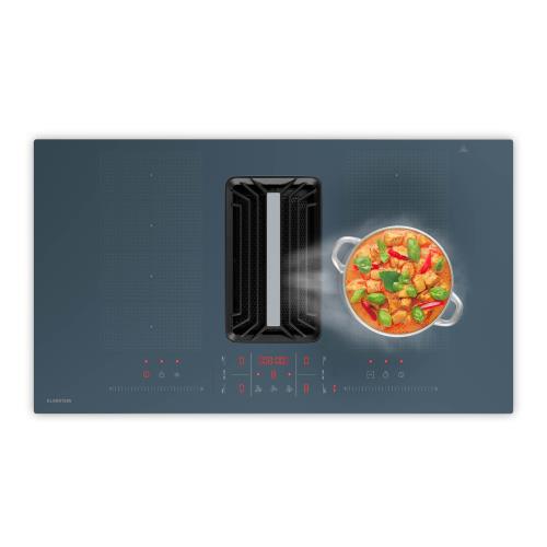 Klarstein AirJet FlexPro płyta indukcyjna z wbudowanym okapem, płyta indukcyjna + okap, Down Air System, strefa Flexi, Booster