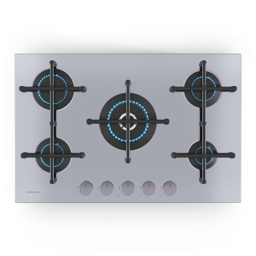 Klarstein Płyta gazowa Illuminosa 5 5-palnikowa palnik Sabaf stal nierdzewna