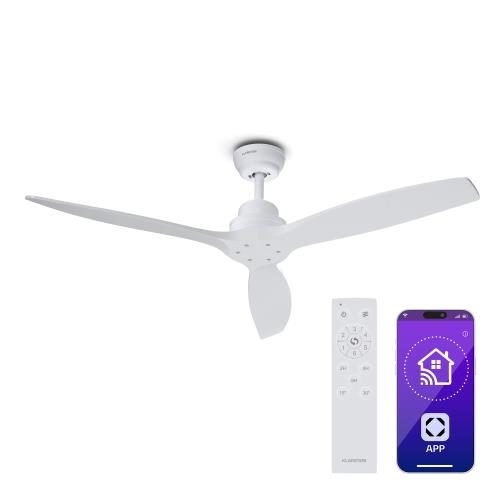 Klarstein Santa Elena Smart 52" wentylator sufitowy, 10260 m³/h, 6 prędkości, pilot zdalnego sterowania, Smart