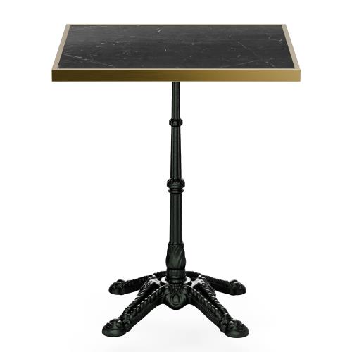 Blumfeldt Patras Lux stolik bistro marmurowy blat 60 x 60 cm żeliwna podstawa