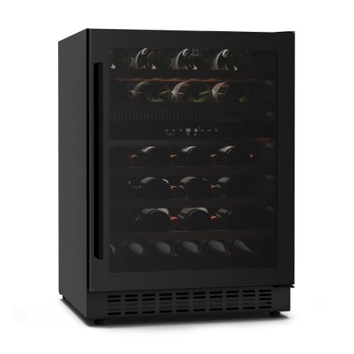 Klarstein Velaire chłodziarka do wina podblatowa, nowoczesna, elegancka, ochrona UV, dwie strefy chłodzenia, 46 butelek