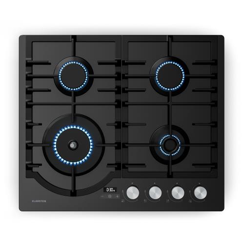 Klarstein Ignito gazowa płyta grzewcza 8 kW, ruszty żeliwne, timer, regulacja temperatury