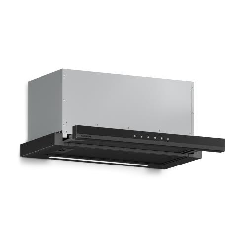 Klarstein Okap kuchenny Velaire wysuwany 60 cm, Elegancki, minimalistyczny, wydajny, Klasa EEC A++, 896 m³/h