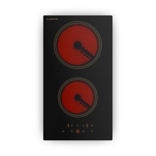 Klarstein Victoria płyta ceramiczna, 2 strefy, elegancka, ponadczasowa, 3000 W, 30 cm
