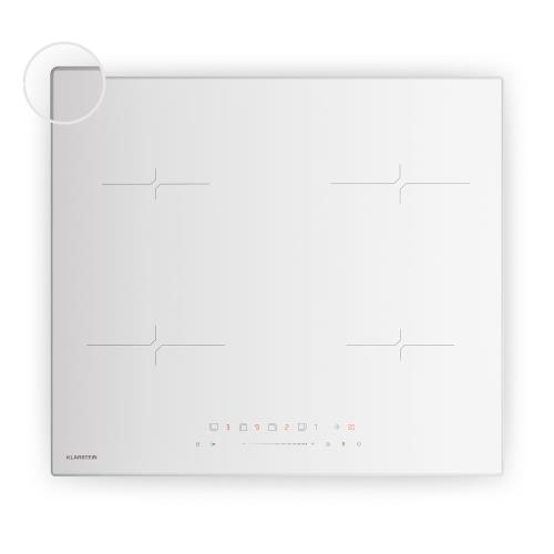 Klarstein Płyta indukcyjna Velaire, elegancka, minimalistyczna, wydajna, 4 strefy gotowania, 7000 W, 60 cm