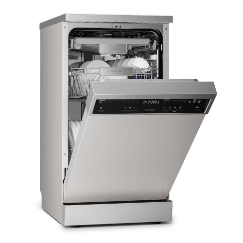 Klarstein Zmywarka wolnostojąca Verosteel | Minimalistyczna, Kompaktowa, Elegancka | EEC B | 45 cm