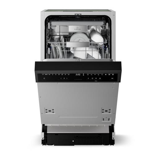 Klarstein Zmywarka półzintegrowana Velaire | Minimalistyczna, kompaktowa | Klasa efektywności energetycznej B | 45 cm