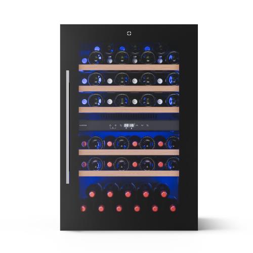 Klarstein Illuminosa Lodówka na wino do zabudowy | Nowoczesna | Ochrona UV | 143 litry | 57 butelek | 60 cm