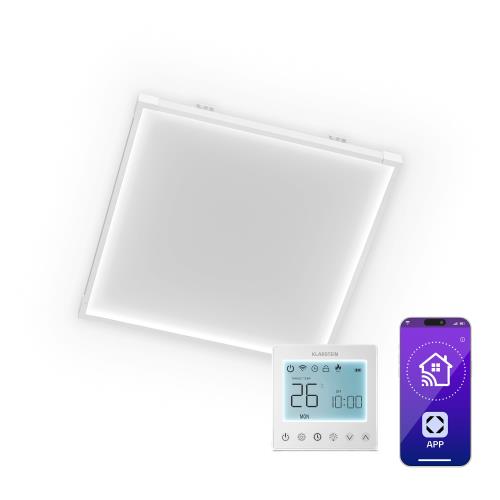 Klarstein Wondersky panel na podczerwień | 360 W | 4 - 8 m² | Minimalistyczny design | 60 cm x 60 cm