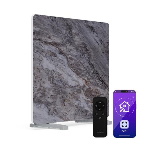 Klarstein MarmoHeat  panel podczerwieni | 420 W | 6 - 12 m² | Wzór marmuru | 70 cm x 63 cm