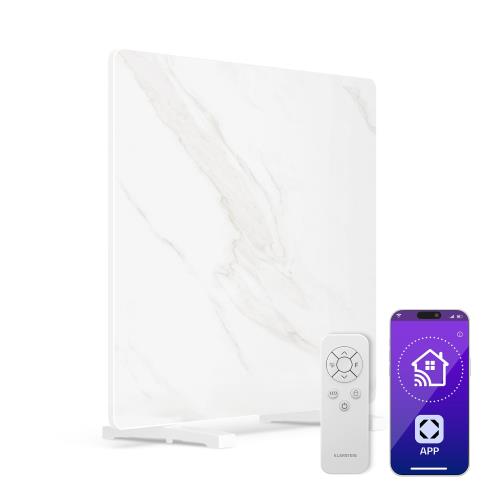 Klarstein MarmoHeat  panel podczerwieni | 420 W | 6 - 12 m² | Wzór marmuru | 70 cm x 63 cm