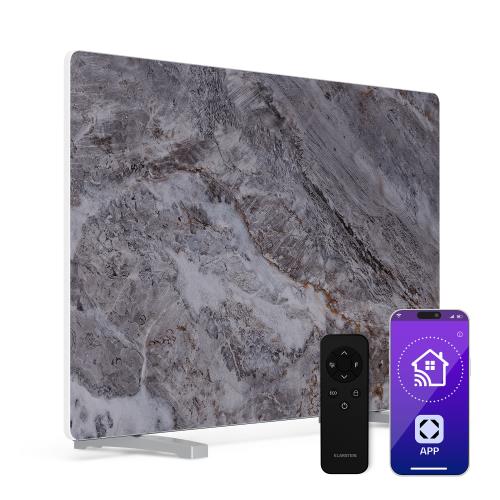 Klarstein MarmoHeat  panel podczerwieni | 600 W | 5 - 9 m² | Wzór marmuru | 70 cm x 100 cm