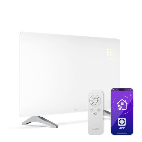 Klarstein Wonderglass panel grzewczy na podczerwień | 720 W | 8 - 15 m² | Nowoczesny szklany wygląd | 120 x 68 cm