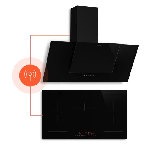 HaloSync płyta indukcyjna z okapem | 5 pól grzewczych | 11400 W | 632 m³/h | 90 cm