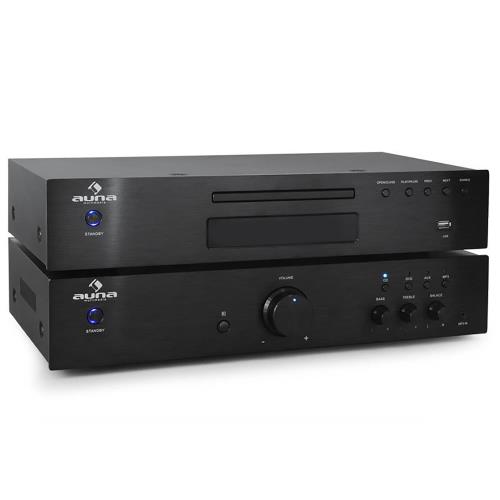 Zestaw 2.0 Auna wieża Hi-Fi, odtwarzacz CD 600W