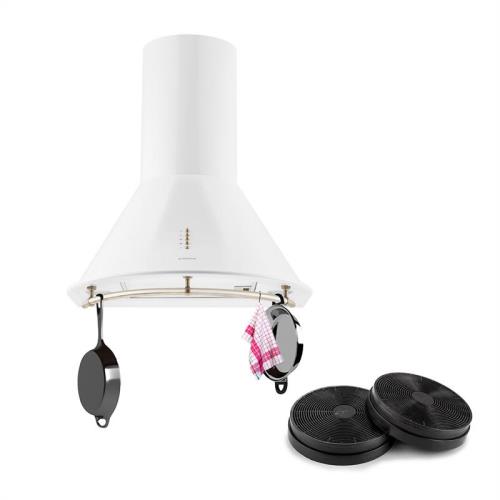 Klarstein Lumio Neo, Styl retro okap, zestaw na tryb recyrkulacji, 610 m³/h, biały