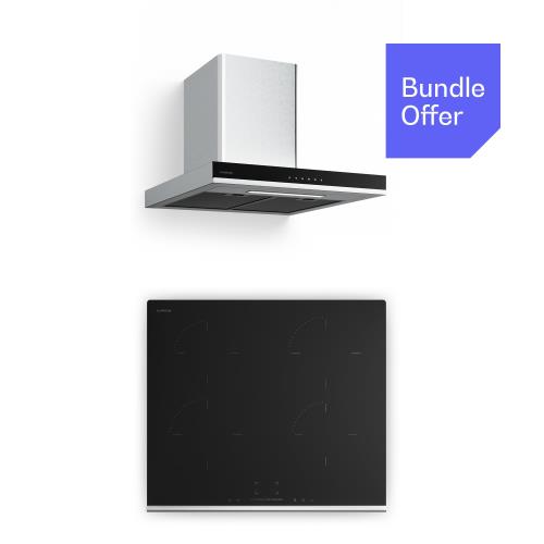 Klarstein Verosteel płyta indukcyjna + Verosteel okap kuchenny | 60 cm