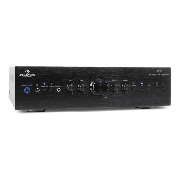 Auna CD708, wzmacniacz Hi-Fi, stereo, AUX, 600 W, kolor czarny