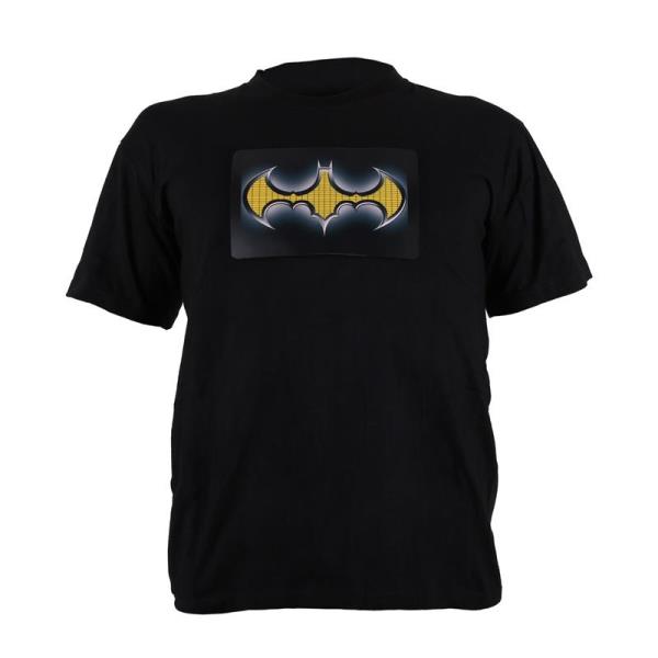Summary Batman, koszulka LED, T-shirt, 2-kolorowy design, rozmiar XL