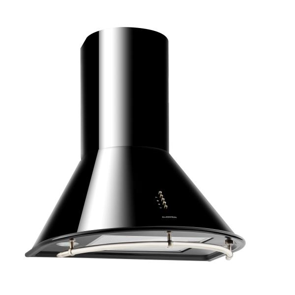 Klarstein Lumio Neo, okap kuchenny kominowy, w stylu retro, 60 cm, 610 m³/h, klasa energetyzna A, stal szlachetna, kolor czarny