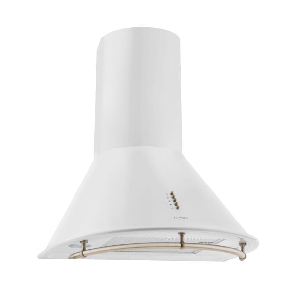 Klarstein Lumio Neo, okap kuchenny kominowy, w stylu retro, 60 cm, 610 m³/h, klasa energetyzna A, stal szlachetna, kolor biały