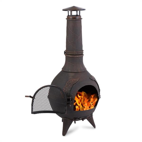 Blumfeldt Augustus, kominek ogrodowy, żeliwo, 120 cm, antyczny design, brąz