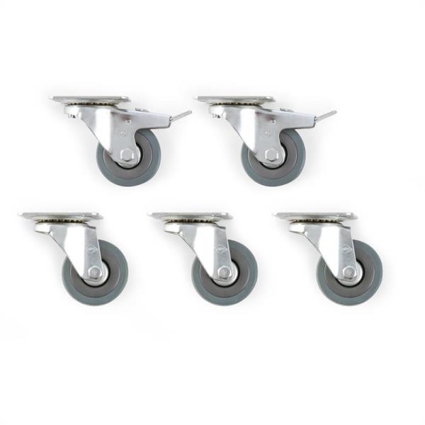 Blumfeldt Hiddensee, kółka do kosza plażowego, z hamulcem, 50 x 17 cm, maks. 500 kg