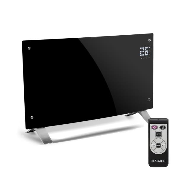 Klarstein Bornholm Curved, grzejnik konwekcyjny, termostat, timer, 2000W, czarny