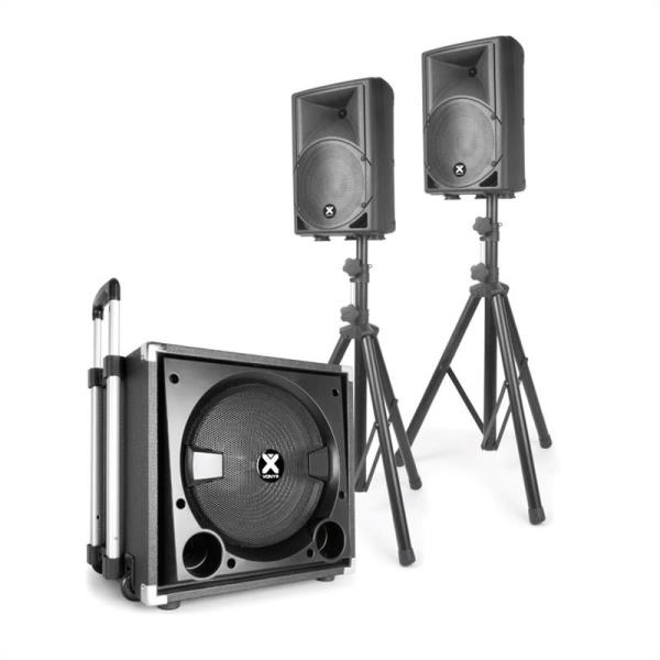 Vonyx Vx840BT 2.1, zestaw nagłośnieniowy, kolumny aktywne, 15" subwoofer, 2 x 8" kolumna, maks. 900 W