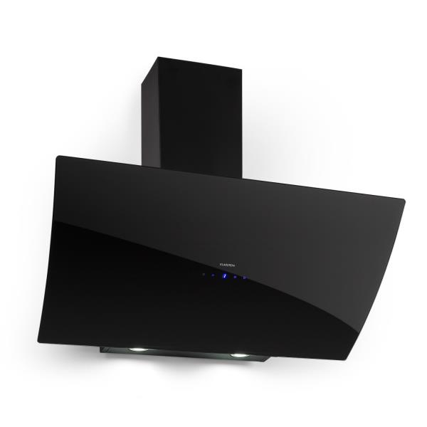 Klarstein Annabelle 90, okap kuchenny przyścienny, wyciąg/pochłaniacz, 90 cm, 650 m³/h, panel dotykowy, szkło, kolor czarny