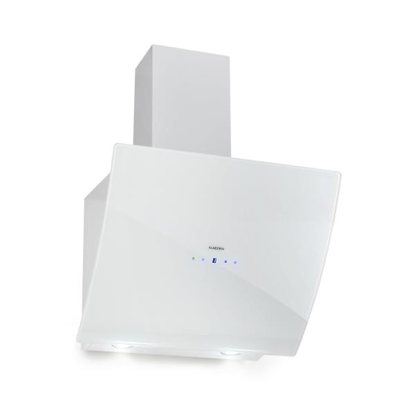 Klarstein Annabelle 60, okap kuchenny przyścienny, wyciąg/pochłaniacz, 60 cm, 650 m³/h, panel dotykowy, szkło, kolor biały