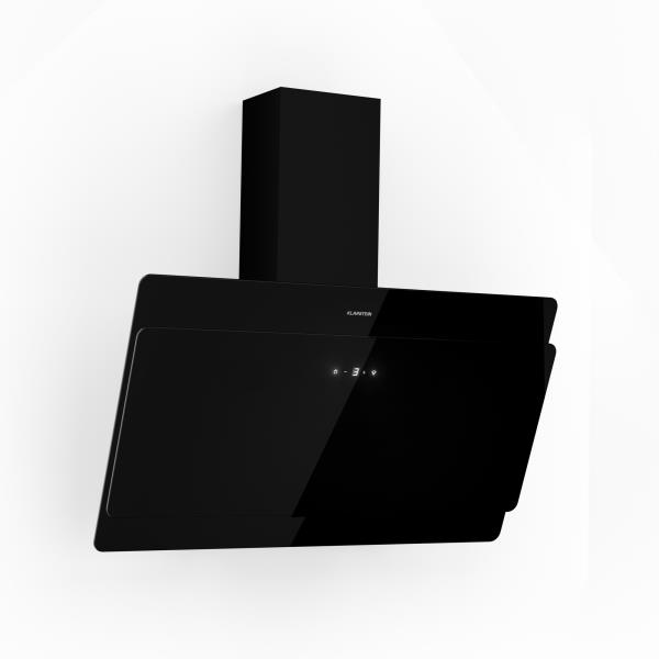 Klarstein Aurica 90, okap kuchenny przyścienny, 90 cm, 620 m³/h, LED, panel dotykowy, szkło, kolor czarny
