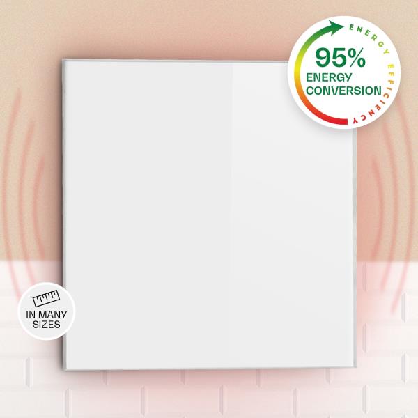 Klarstein Wonderwall 36, panel grzewczy na podczerwień, grzejnik, 60 x 60 cm, 360 W, programator czasowy, IP24