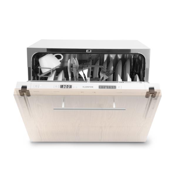 Klarstein Amazonia 6 Secret, zmywarka kompaktowa do zabudowy, 6 programów, kolor biały